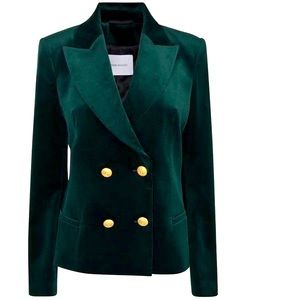 Balmain Green Velvet Blazer Size 36